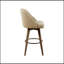 Tabouret de bar pivotant confortable avec pieds en bois massif, pour les cuisines modernes et les espaces de divertissement-489714142-489714140
