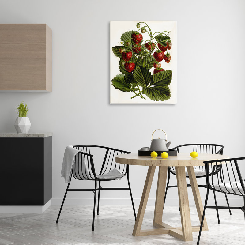 Strawberry Plant Study Canvas Wall Art by Lettered and Lined, 40" H x 30" W