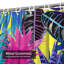 Rideau de douche imperméable à motif floral bleu palmier TropicTrend avec 12 crochets-126441029