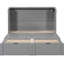 Lit double gris avec tiroir pour un espace enchanteur et confortable-825055686