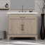 Meuble-lavabo simple avec plateau en marbre
