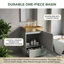 Meuble-lavabo autoportant de 20 po avec comptoir en acier inoxydable-1325454035