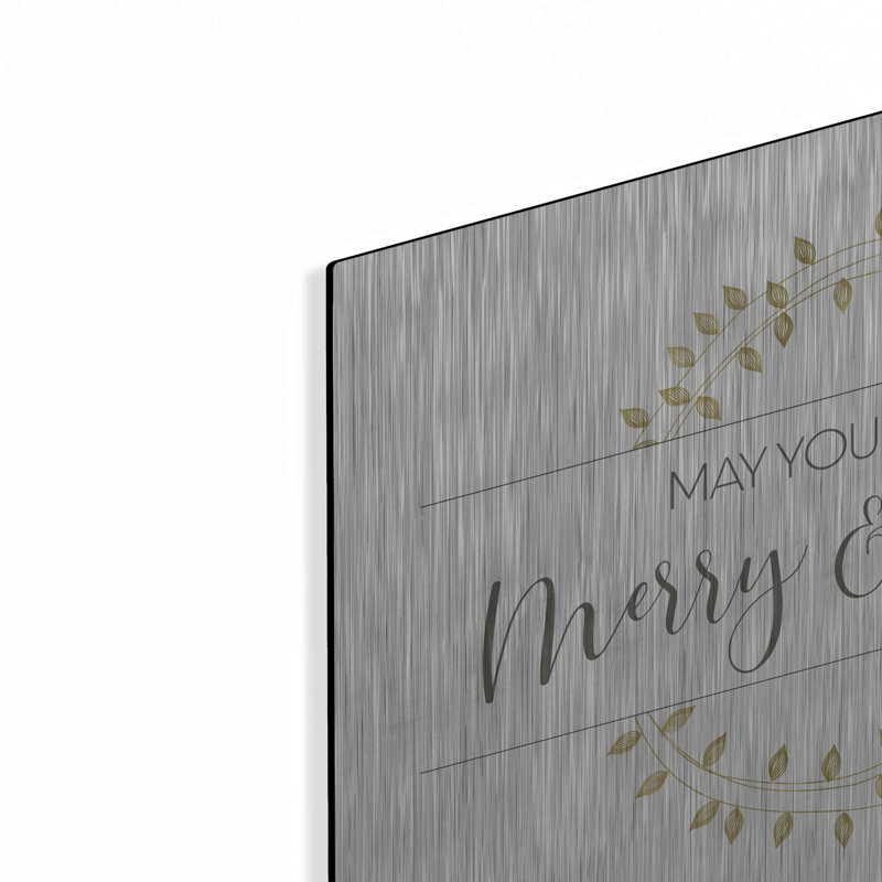 «Merry & Bright Wreath» par Susan Ball, art mural en métal, H 12 po x l 16 po