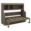 Lit escamotable avec bureau et tablettes de rangement-20815122