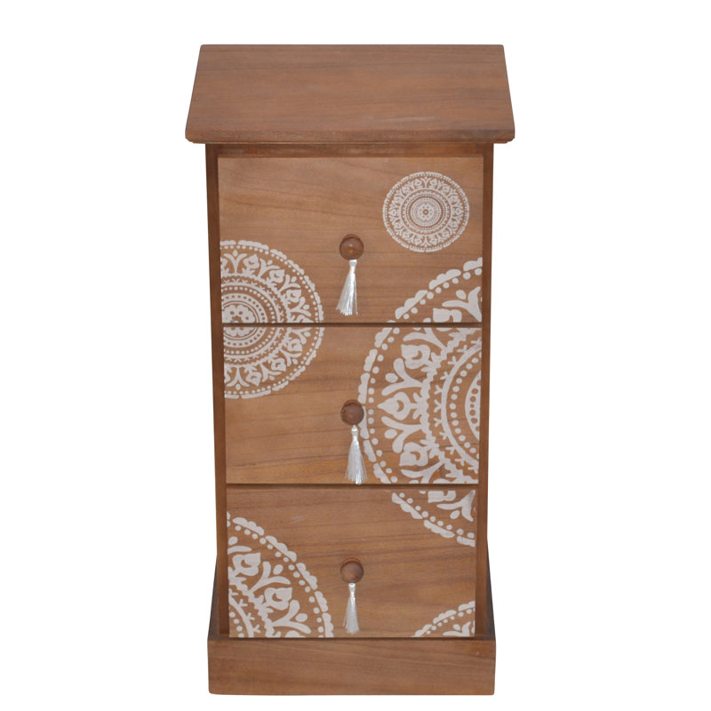 Crossett 30cm W 3 - Drawer Chest of Drawers, Brown