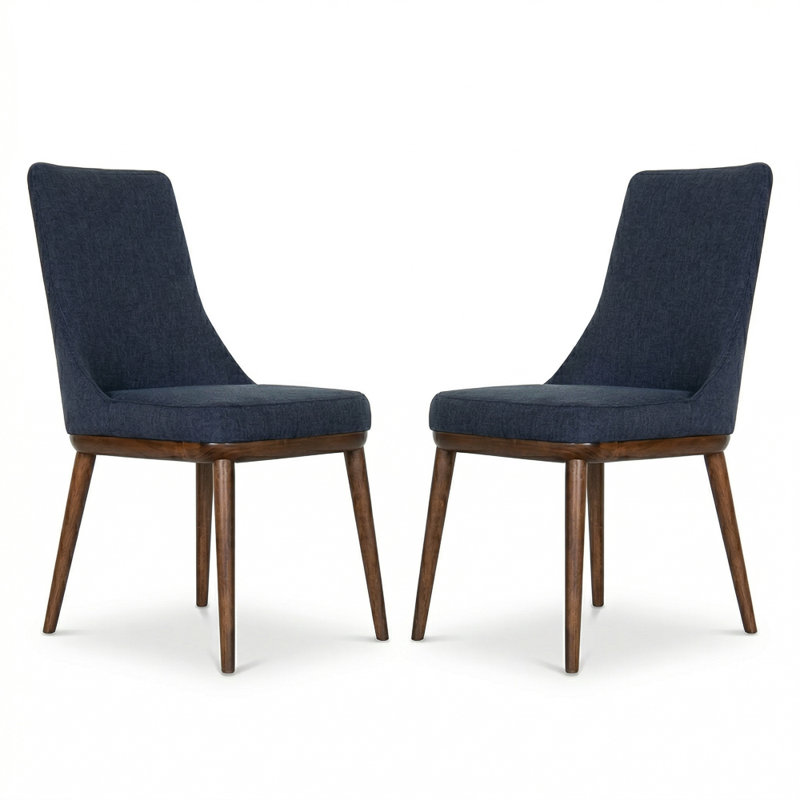 Chaise parsons Rosner, Mélange de polyester bleu