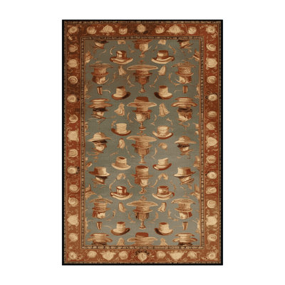 Tapis brun français lavable à la machine