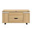 Table basse multifonctionnelle à plateau relevable avec rangement caché et tabourets, table centrale moderne multifonctionnelle avec 4 tabourets et roulettes, pour les espaces de vie modernes-621910250