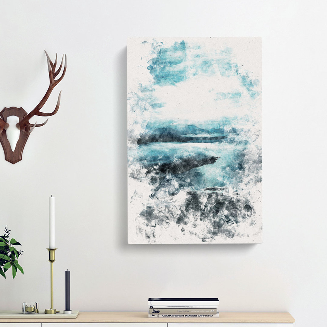 Aerial View of the Isle of Skye in Scotland - Wrapped Canvas