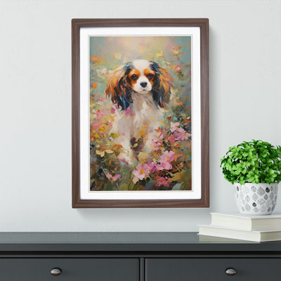Cavalier King Charles Spaniel Impressionism - Framed Print