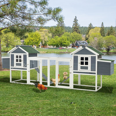 Ruislip Large Wooden Chicken Coop with Run and Nesting Boxes