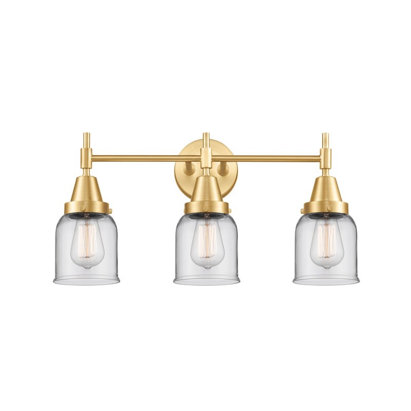 Amede 3 - Light Dimmable Vanity Light, Satin Gold, Clear