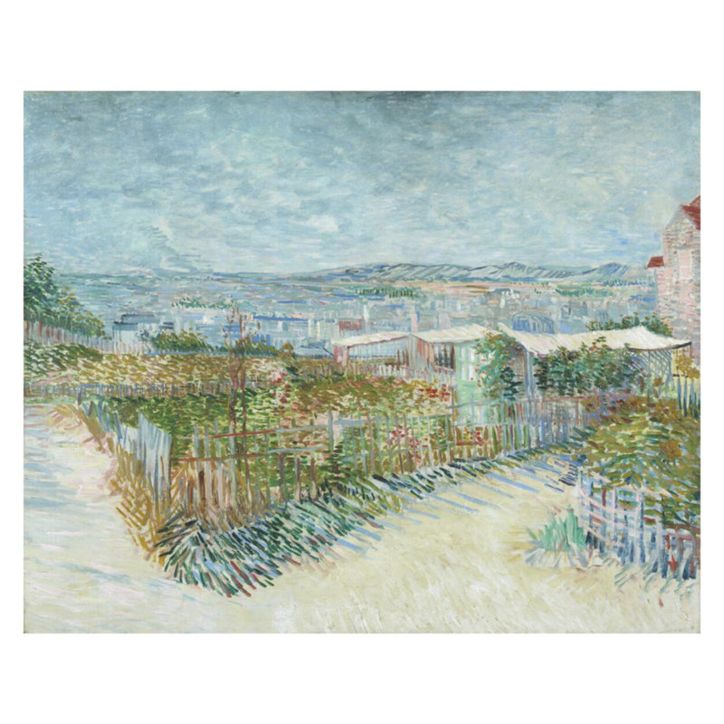 Montmartre: Behind the Moulin de la Galette by Vincent van Gogh - Giclee Print, 32" H x 40" W
