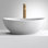 Lavabo vasque de salle de bain KES ovale blanc 16 "X 13" comptoir moderne