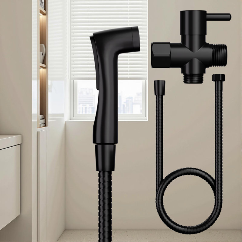 Single Mode Bidet Sprayer With 47" Hose, Matte Black