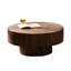 Walnut 29.8 Inch Round Coffee Table For Living Room, Bedroom, Office - Modern Style, Smooth Surface, Open Storage Simple Elegant Design, Stable Base, Easy Maintenance