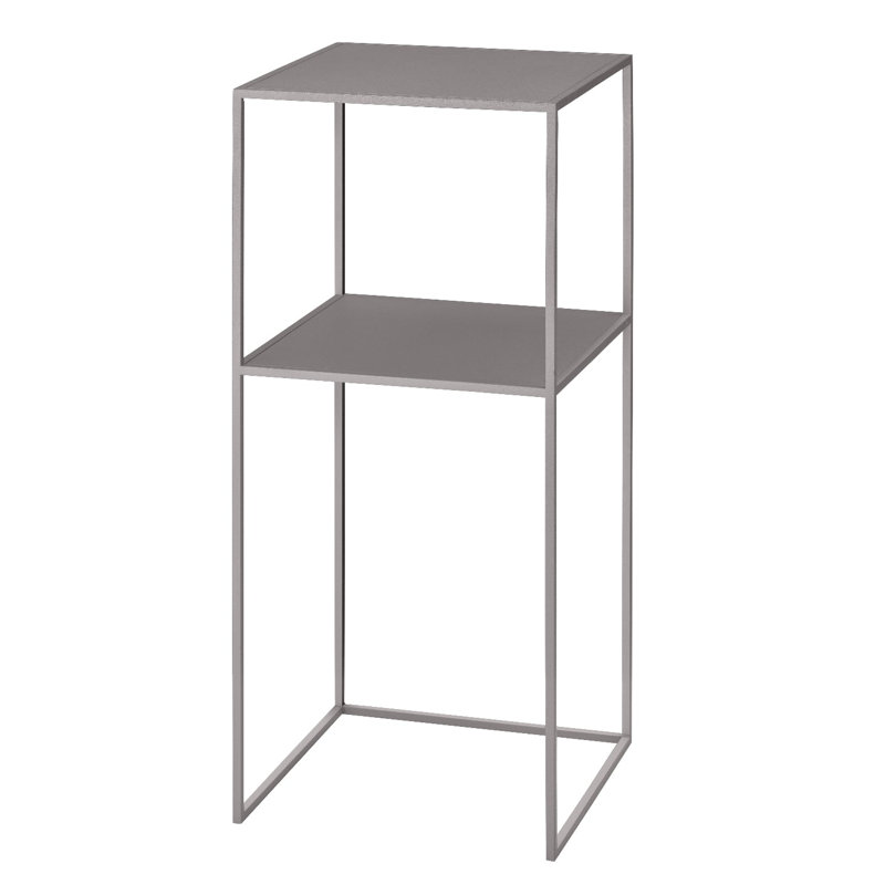 Fera Steel Top End Table, Brown