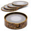 Round 4 Piece Coaster Set With Holder