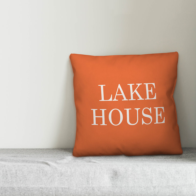  Coussin intérieur / extérieur Lake House, H 20 po x l 20 po, Orange