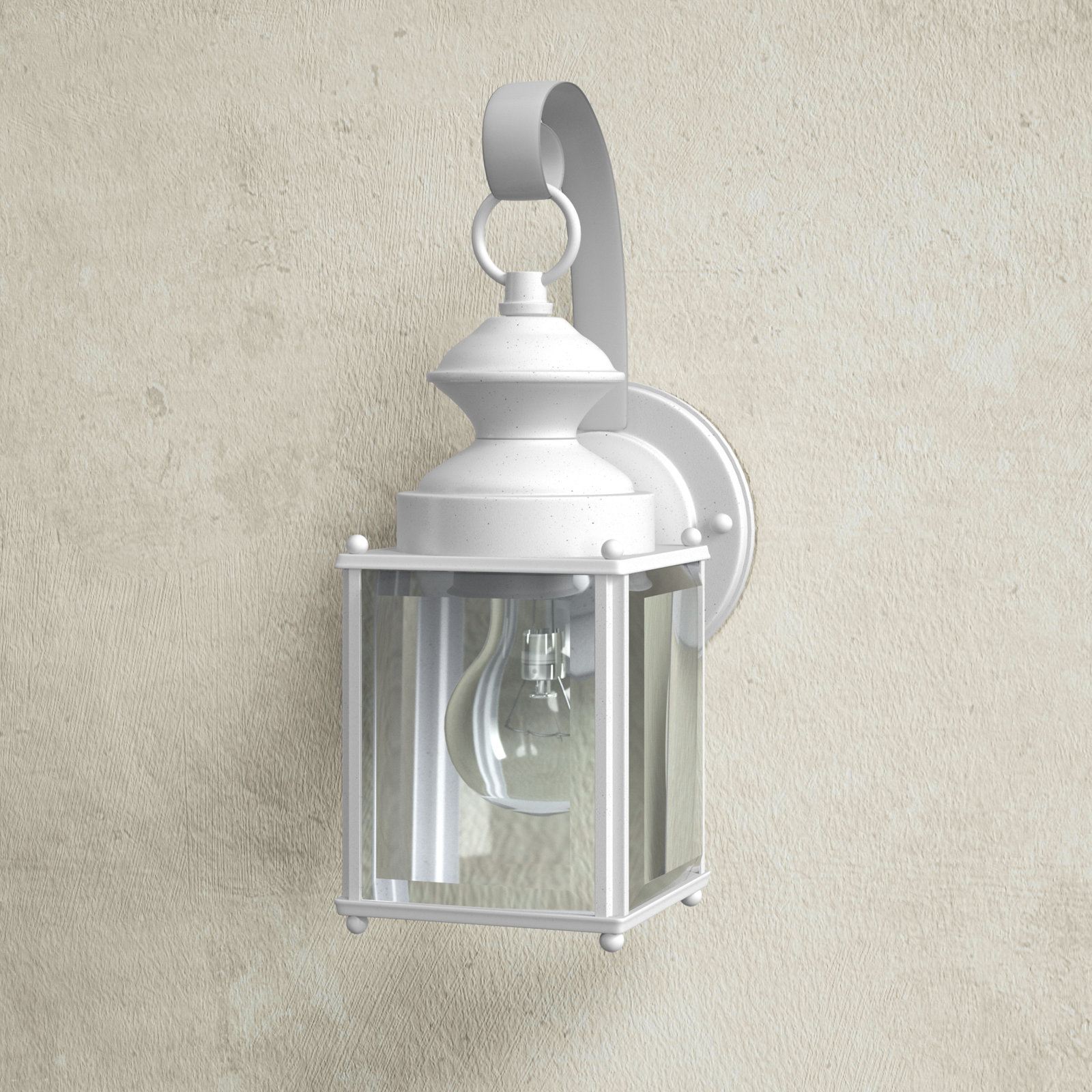 Tiernan Single Light Outdoor Wall Light, Black, 11.25"H x 4"W x 5.75"D