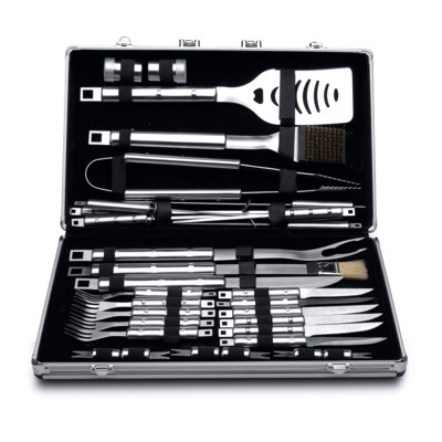 Ensemble de barbecue en acier inoxydable 33 pièces avec étui BergHOFF Essentials Cubo
