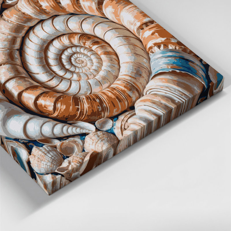 «Hawaiian Shell Cluster», art mural sur toile grise, H 16 po x l 16 po