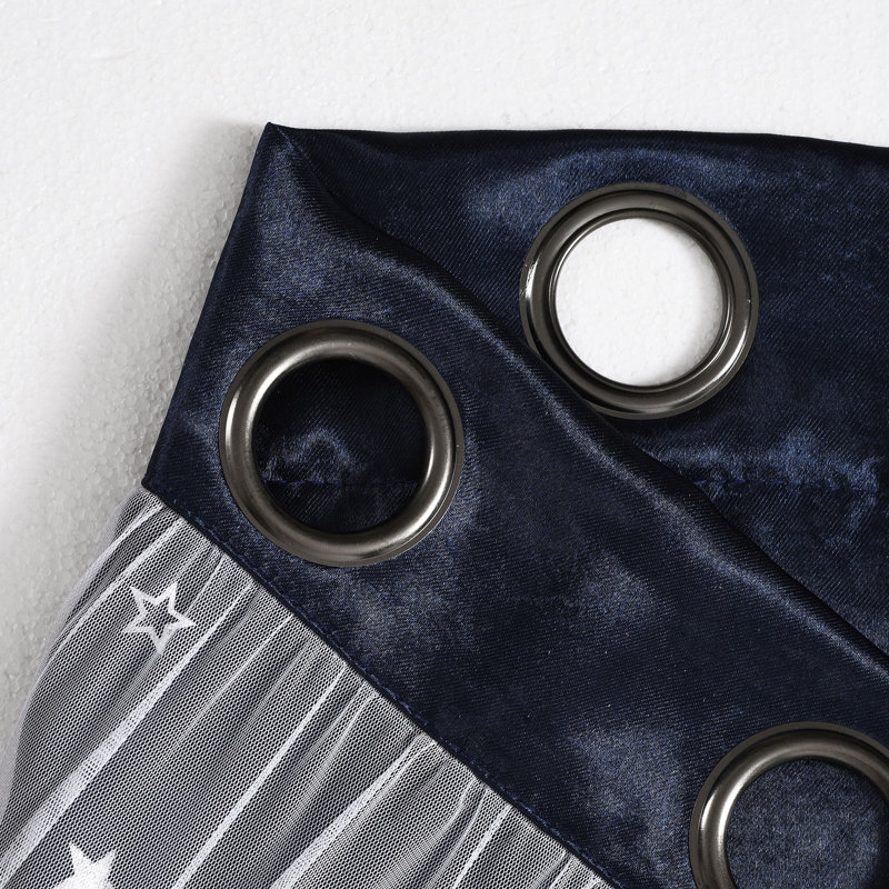 Curtain Pair, Navy, 38" W x 84" L