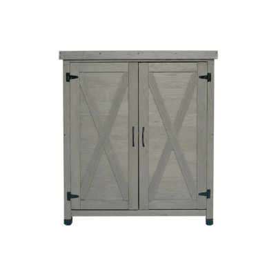 31.5"W Weatherproof Wood Tool Storage Cabinet-Gary
