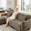 Canapé en chenille en forme de U avec 3 coussins de taille exquise, canapé modulaire surdimensionné à 3 places avec 2 repose-pieds mobiles, conception incurvée ergonomique, canapé modulaire facile à assembler pour le bureau du salon-133706417-133706421