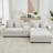 Cottie 111.8" W 3-Piece Reversible Corduroy Sectional-96766390