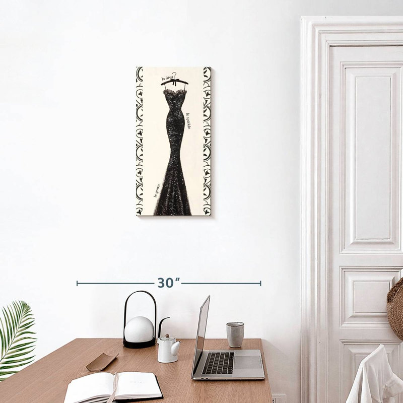 Couture Noir Original I, 24" H x 12" W