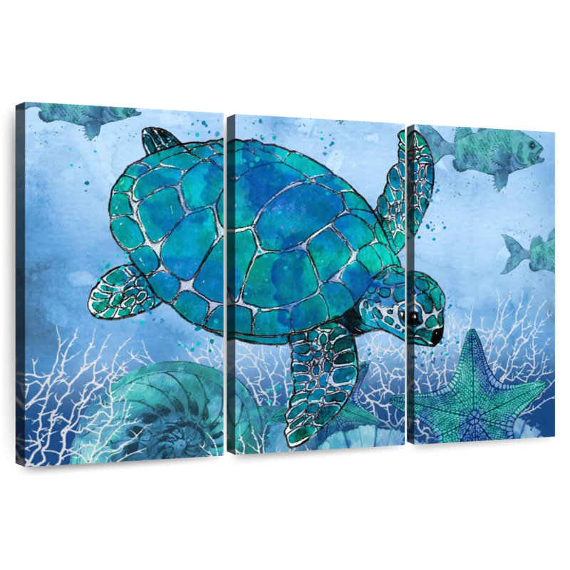 Brampt Ocean Blues, 48" H x 74" W