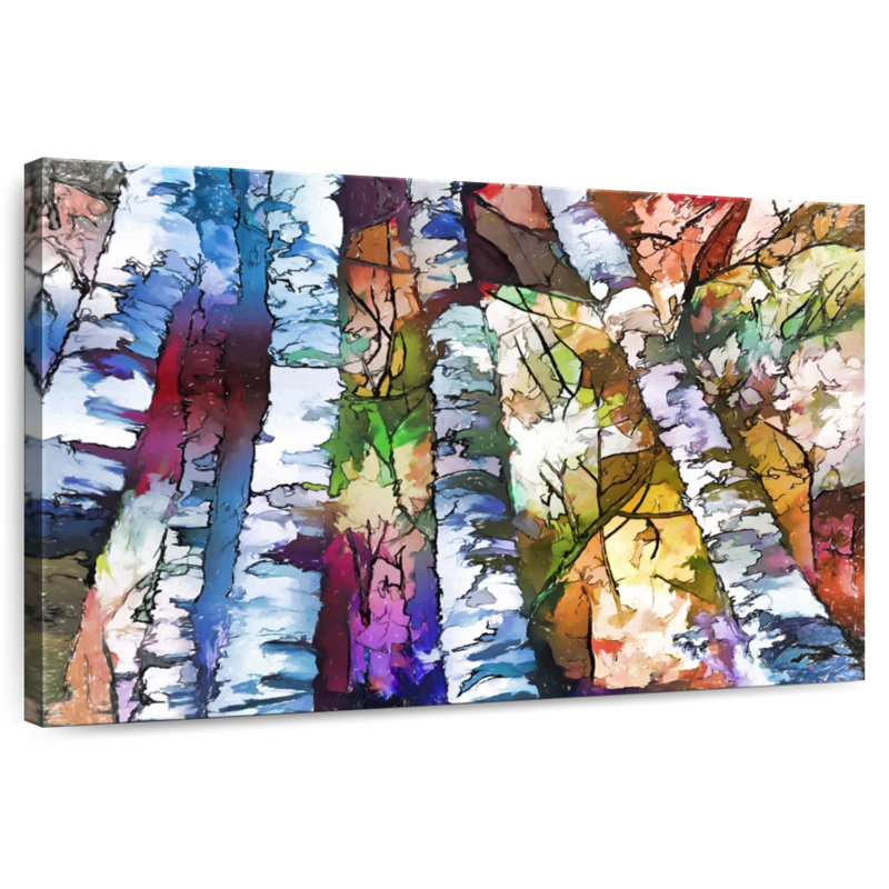 Harnek White Aspen And Birch Trees, 8" H x 12" W