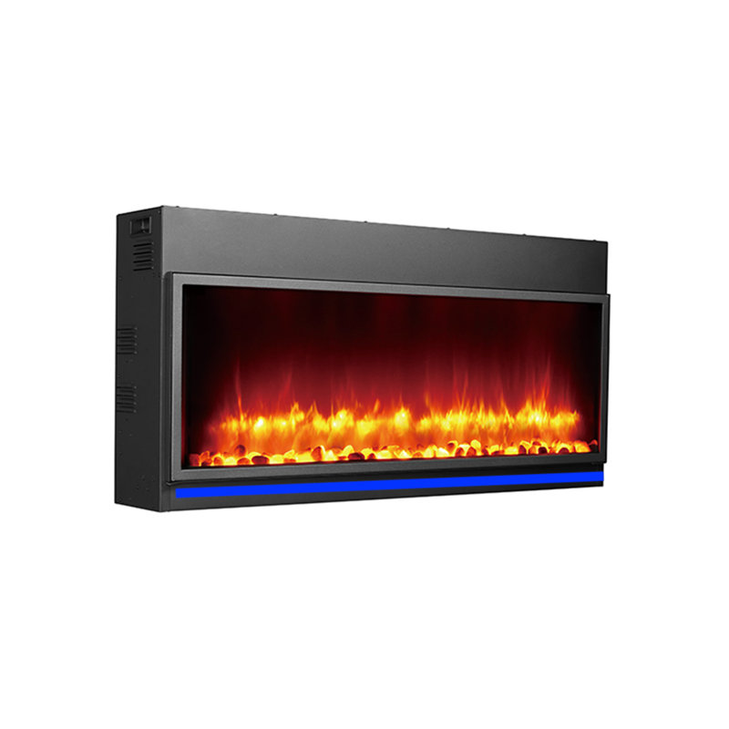 Allysia Built-In Electric Fireplace - Linear Design - Multicolor Flames - 400 SQ. FT., 19.25" H x 36" W x 8" D