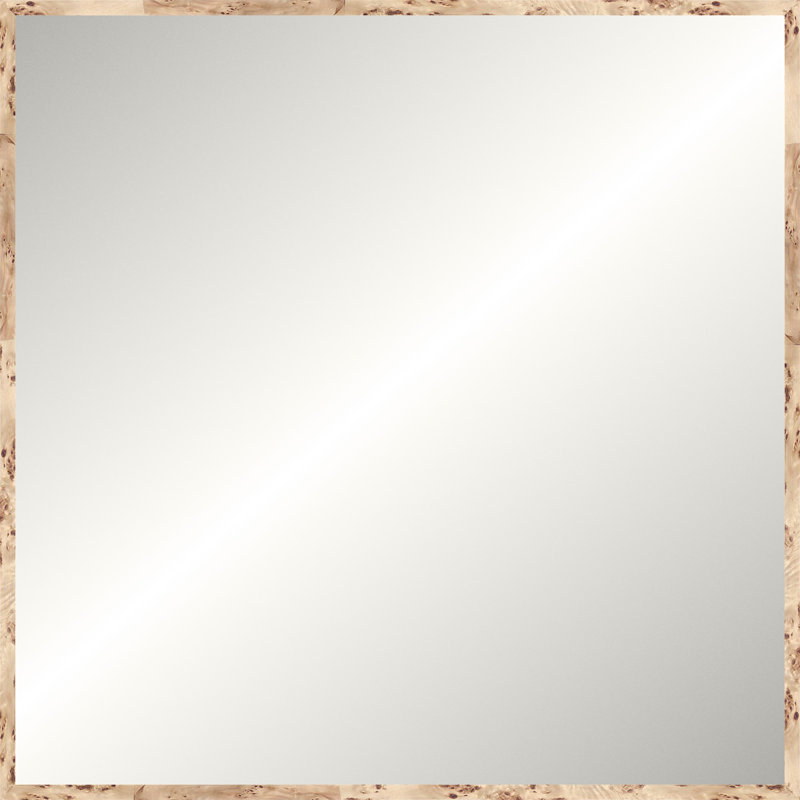 Blonde Burl Mirror, Large Square