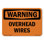 Overhead Wires Plastic Sign 10" X 7"