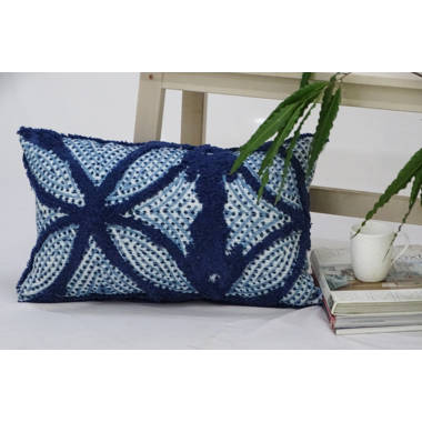 Bror Pom-Poms Throw Pillow (Set of 4) Dakota Fields Fill Material: Pillow Cover Only - No Insert, Color: Dark Blue, Size: 18 x 18