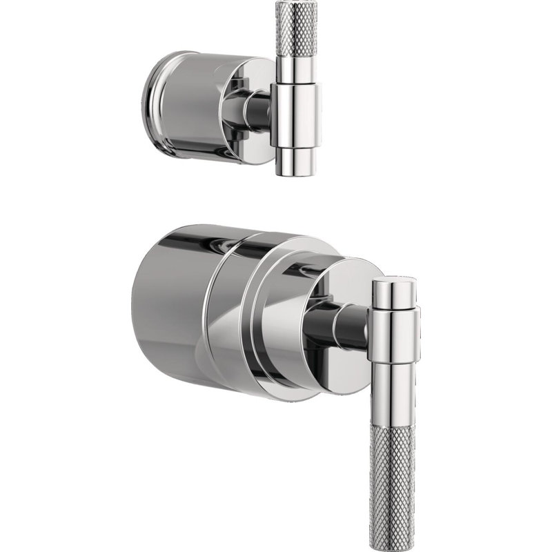 Litze® Rook Shower Integrated Valve with Handles, Chrome, T-Lever
