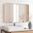 Abdul-Majeed Metal Flat Wall Mirror with Hooks-382274520-382296146