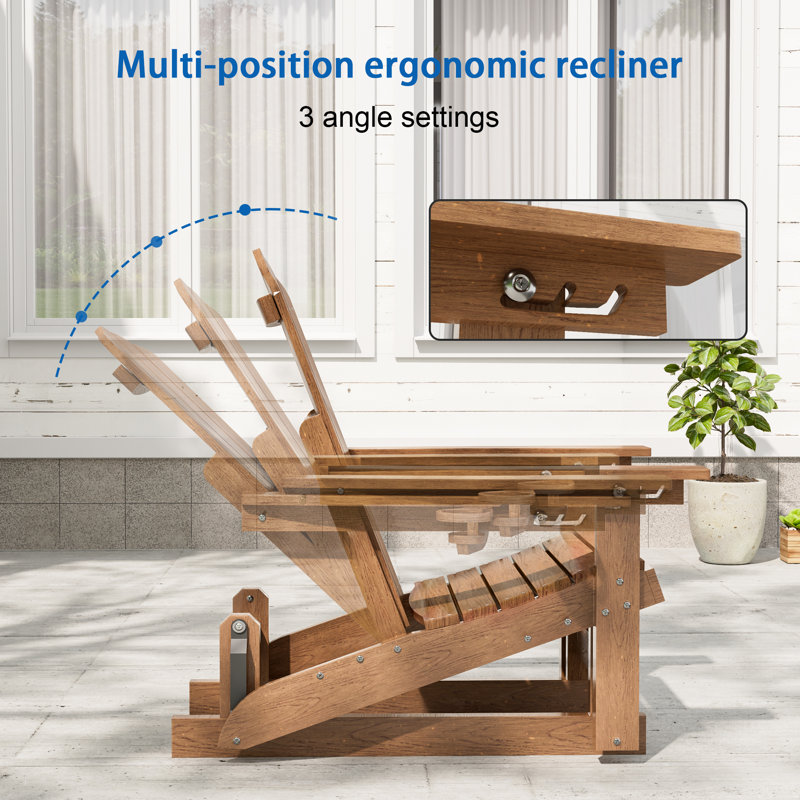 Chaise Adirondack Glider, Teck