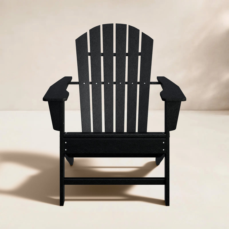 POLYWOOD South Beach Outdoor Adirondack Chair, Black