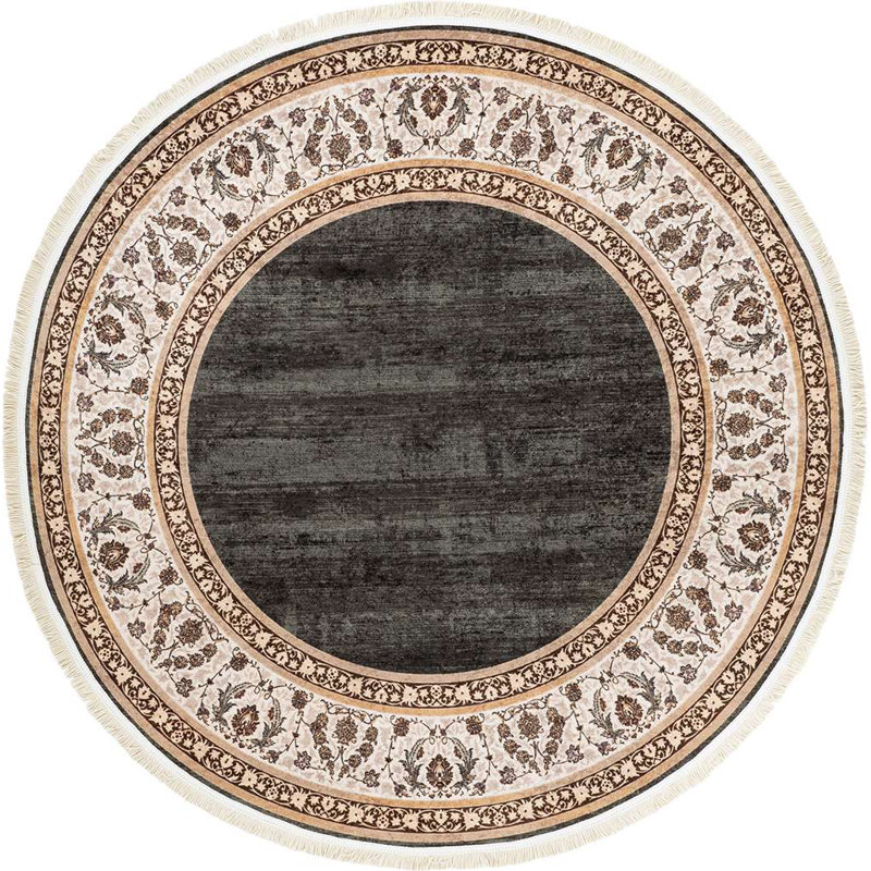 Tapis lavables antidérapants Alfa Rich Clorene, Rond 4 pi 11 po