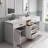 Hartford 72" Carrara White Marble Countertop Bath Vanity in Pure White with Faucet