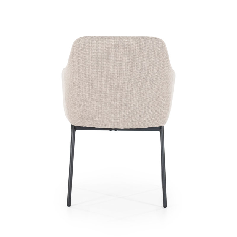 Upholstered Arm Chair, Light Brown