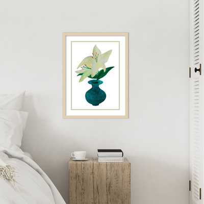 «Pots Florals» par Hanne Spangsberg, impression sur bois encadrée
