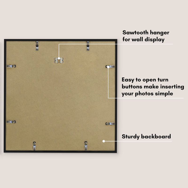 Black 20x20 Picture Frame with Oversized Mat