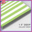 Green White Stripes Canvas Gallery Wrap in Many Sizes-508064720