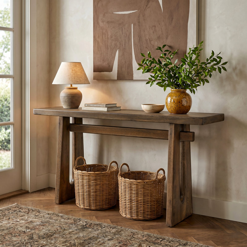 Console en bois 59,2 "Modari, 59'', Walnut Brown