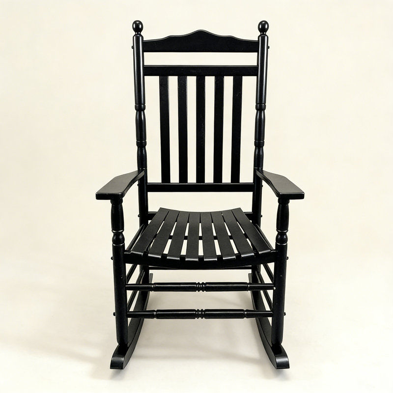Chaise berçante pour le balcon, pour l'intérieur et l'extérieur, Noir