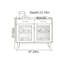 Buffet de rangement moderne en bois massif minimaliste
